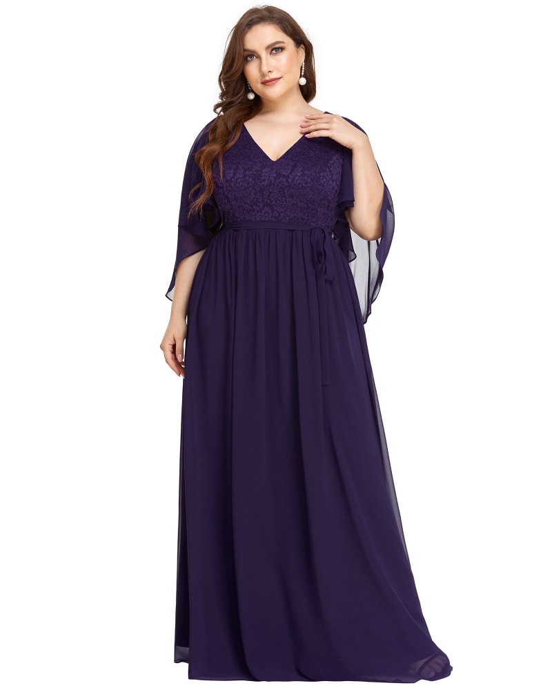 Long flowy purple dress hotsell